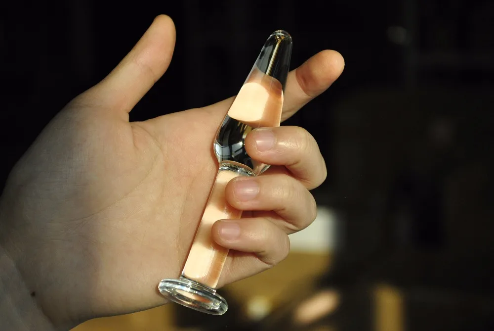 Фаллоимитатор со стеклом пирекс 25 мм анальная пробка с кристаллом искусственный