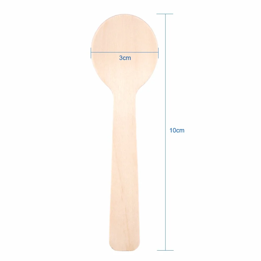 100 шт. одноразовые деревянные ложки для мороженого|wooden spoon|mini wooden spoonsspoons disposable |