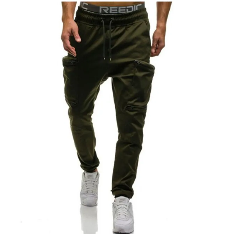 Популярные Брендовые брюки мужские 2019 модные уличные повседневные штаны военные