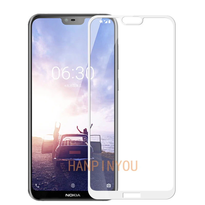 Для Nokia 6 1 Plus/Nokia X6 TA-1099 9H твердость 2.5D полное покрытие закаленная Защитная