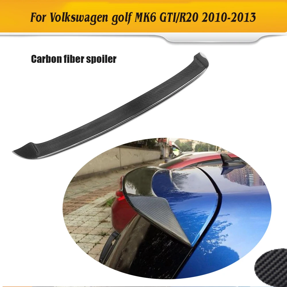 Для VW Golf 6 VI MK6 R20 GTI 2010 2013 углеродное волокно задний багажник загрузки крыло