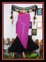 belly dance skirt adult transparent thin gothic tribal over with ruffle bq153 160