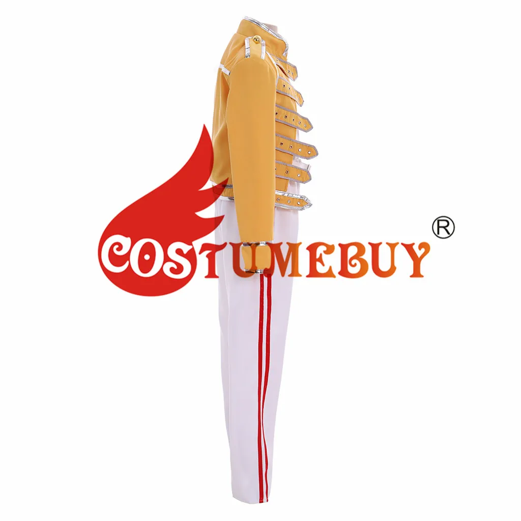 CostumeBuy Костюм Королевы гридди Меркьюри Уэмбли желтый пиджак белые брюки костюм
