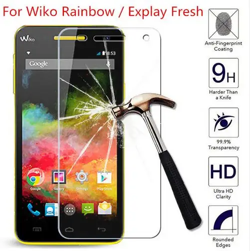 10 шт. для Wiko Rainbow/Explay Fresh 5 0 дюймов Закаленное стекло протектор экрана 26 мм 2.5D 9H