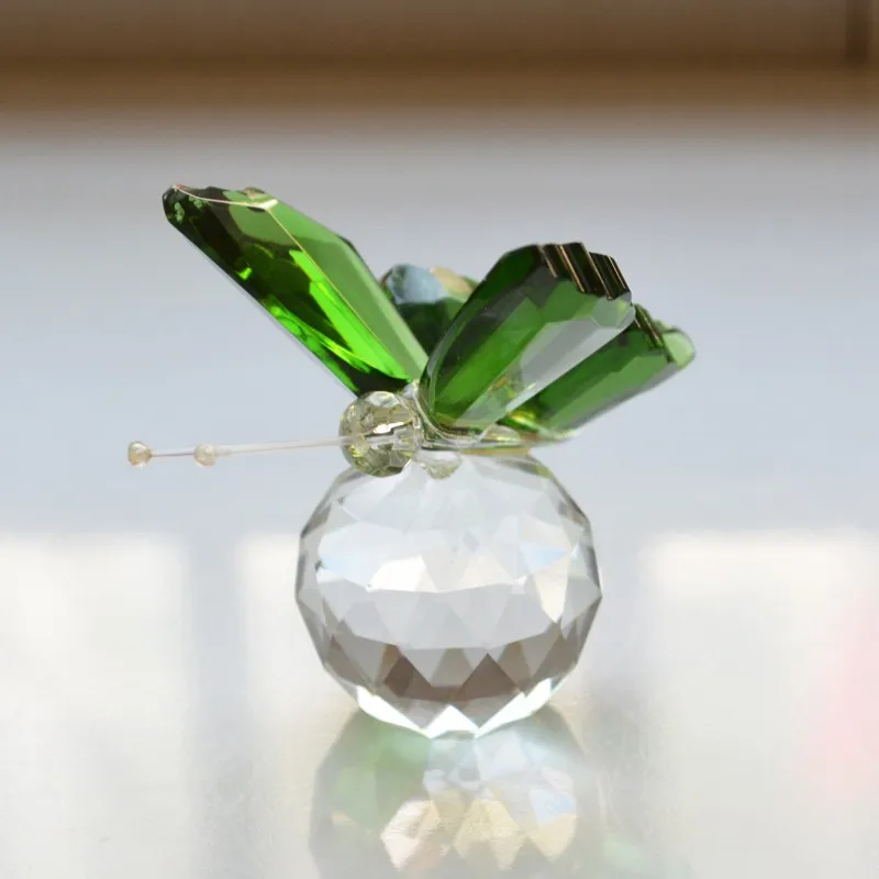 1 шт. хрустальные животные бабочка ремесла стекло пресс папье натуральные камни