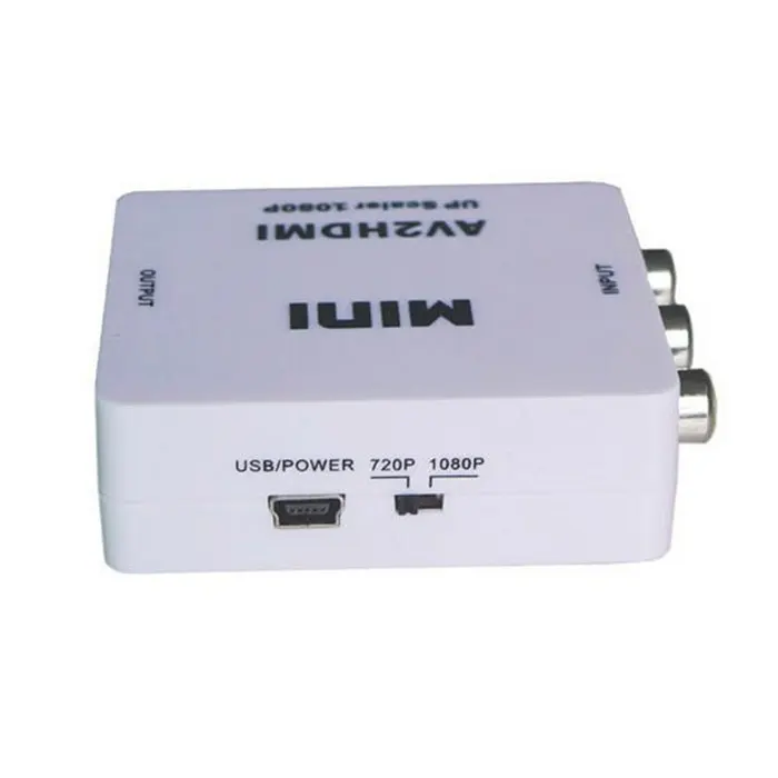 Новый композитный AV CVBS 3RCA в HDMI видеоконвертер мини-адаптер 720p 1080p | Компьютеры и