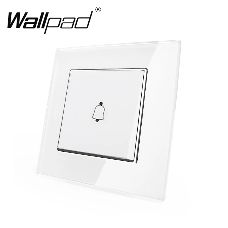 1 клавиша переключатель переключения дверного звонка Wallpad 110 250 В белая стеклянная