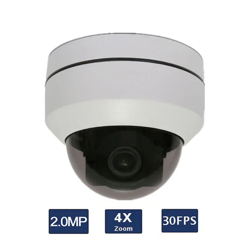 

2.0MP 4X optical zoom 2.5 Inch 30fps P2P Onvif Mini Dome IP66 PTZ IP Camera