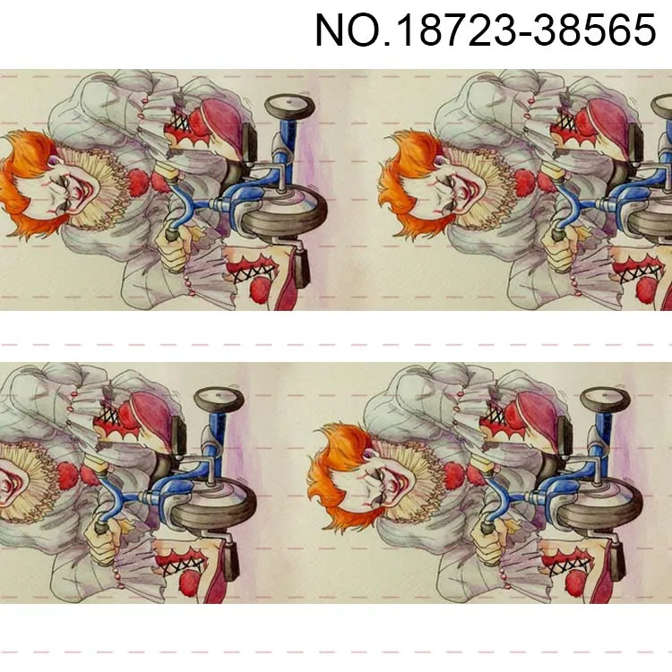 18723-38565 10 ярдов-разные размеры-фильм Stephen King's it grosgrain ribbon-фильм характер/клоун лента - Цвет: 18723-38565