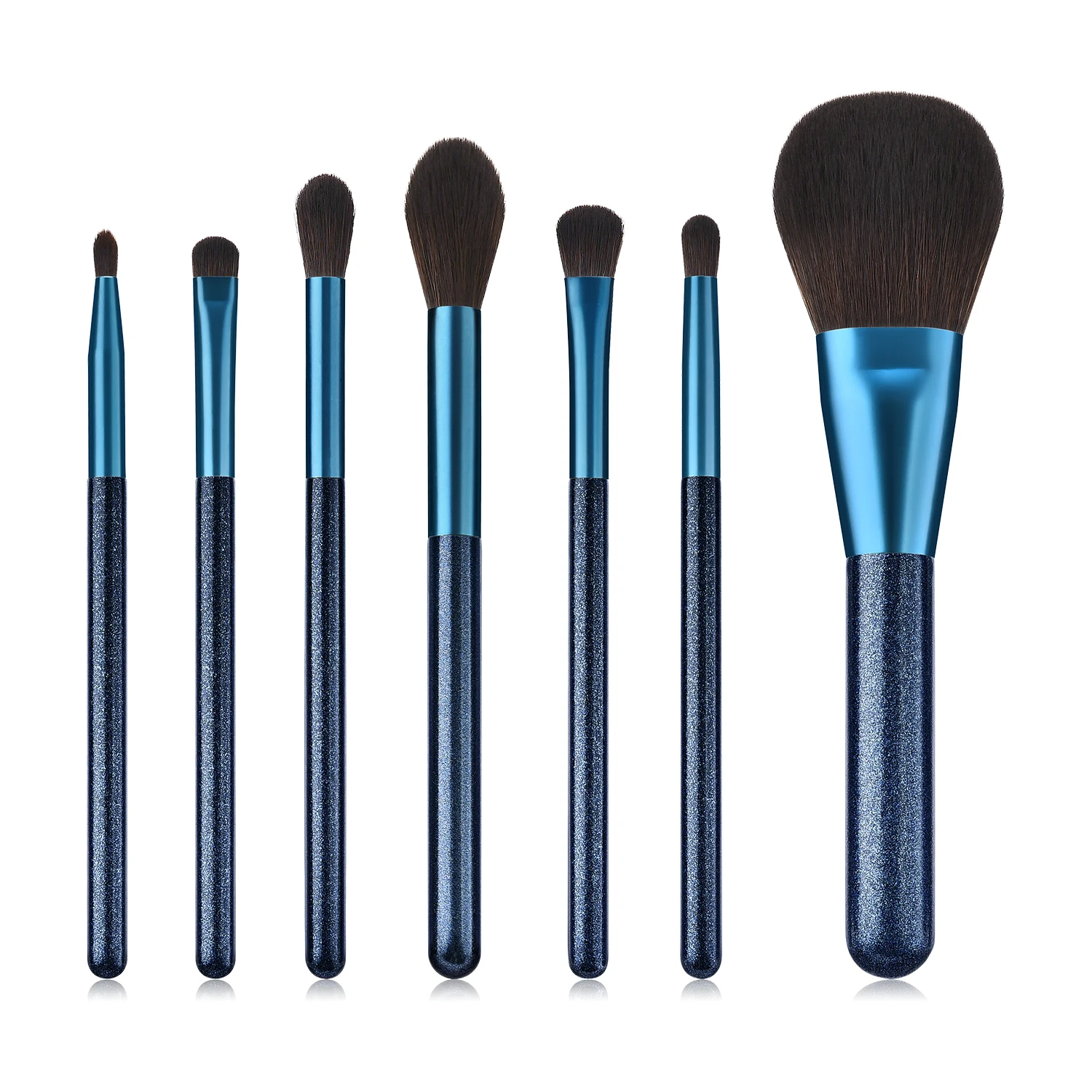 7pcs-blue BBL 7/8/12 шт высокое открытого кисти для макияжа набор профессиональных Красота Косметическая фиолетовая инструменты Наборы пудра Кисть для растушевки теней кисть - Handle Color: 7pcs-blue