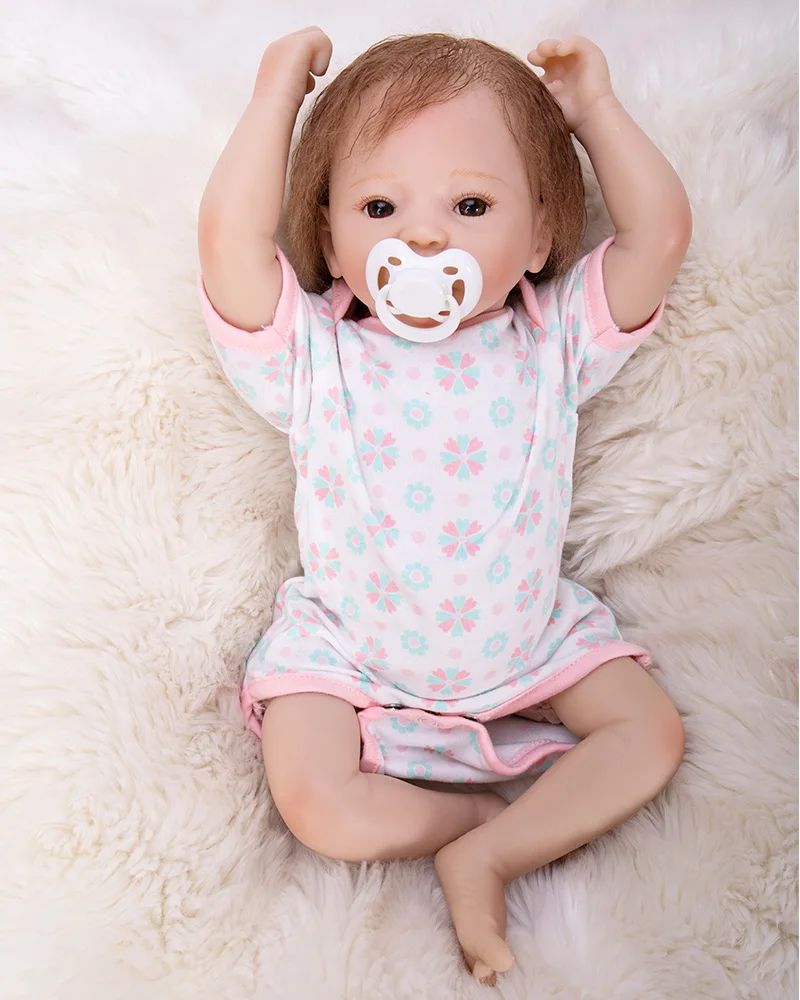 

Boneca Reborn 18inch 46cm soft Silicone Vinyl body baby Dolls Reborn Bebe Realista Fashion Doll Newborn Lifelike Bebe dollmai