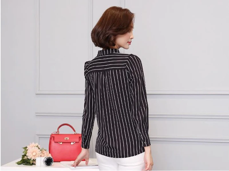 Женская шифоновая блузка рубашка 2019 женская одежда длинный рукав Blusas шифон