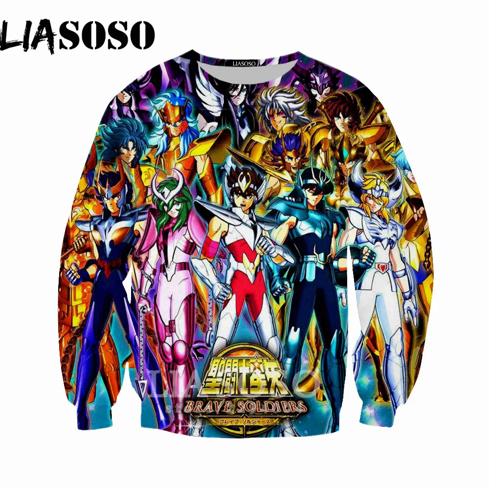 LIASOSO эпизод zero Сага Золото Saint Seiya Толстовка Рыцари зодиака 3d printig с длинным