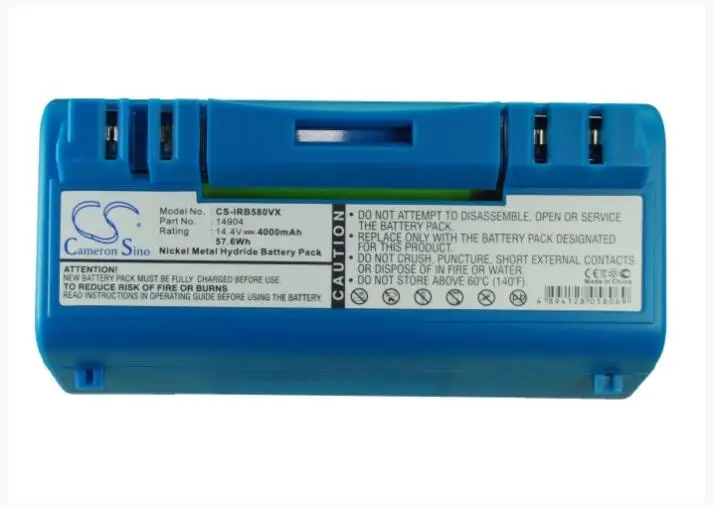 

Аккумулятор Cameron Sino 4000 мАч для IROBOT Scooba 330 340 350 390 5800 5900 5910 5930 5940 6000 14904, Вакуумный Аккумулятор