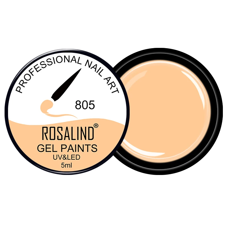 RF805 ROSALIND UV Nail Gel Polish Neon Rainbow Hybrid Varnish Platinum 5ML Gel Paint Set For Manicure Semi permanent Base top Gel Lak - Цвет: RF805