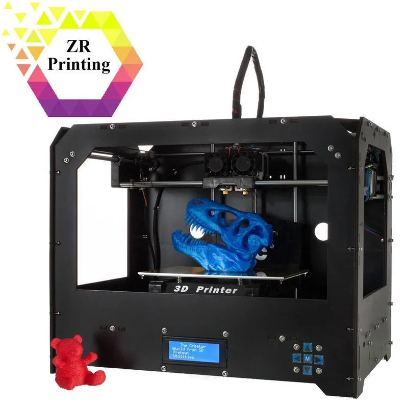 Модель FDM 3D принтера ZRPrinting собранные два сопла на основе Rep двойной спринклер нить