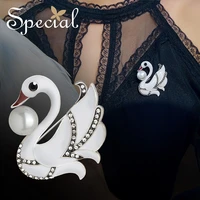 special european and american temperament dream swan multi color brooch woman pin elegant silk scarf buckle time leisurely
