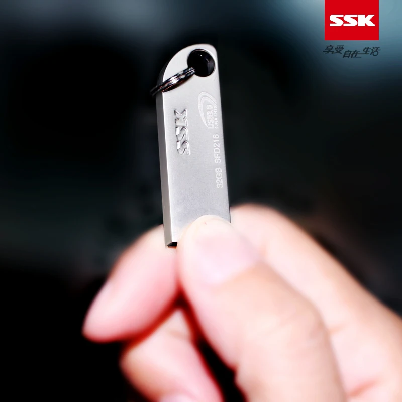 SSK SFD216 USB флеш-накопитель, 64 ГБ металлическая флешка, высокоскоростная USB карта памяти, 32 ГБ флеш-накопитель, реальная емкость 16 Гб USB 3,0