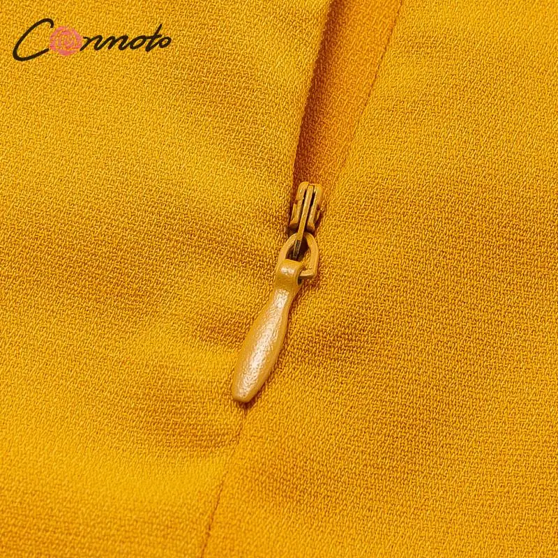 Conmoto Сексуальное короткое платье с открытыми плечами, однотонное желтое платье без бретелек, платье для вечеринок, лето