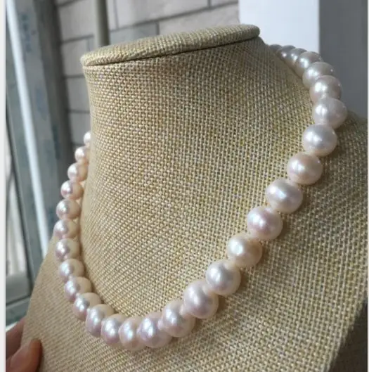 huge12-14MM ROUND SOUTH SEA WHITE PEARL NECKLACE 18INCH 14K | Necklaces