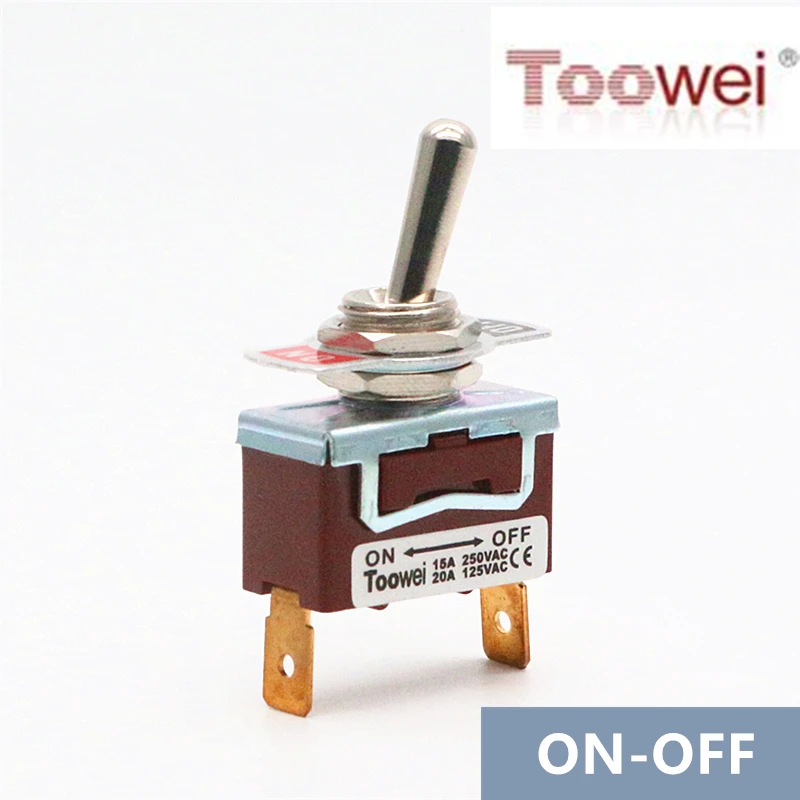 Toowei T701AT 2 контактный переключатель ВКЛ ВЫКЛ 15 А 250 В/20 125 в SPST/сборное отверстие 12