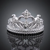 garilina fashion cz silver color fille ring for girl womens trinket party trendy crown ring ar2169