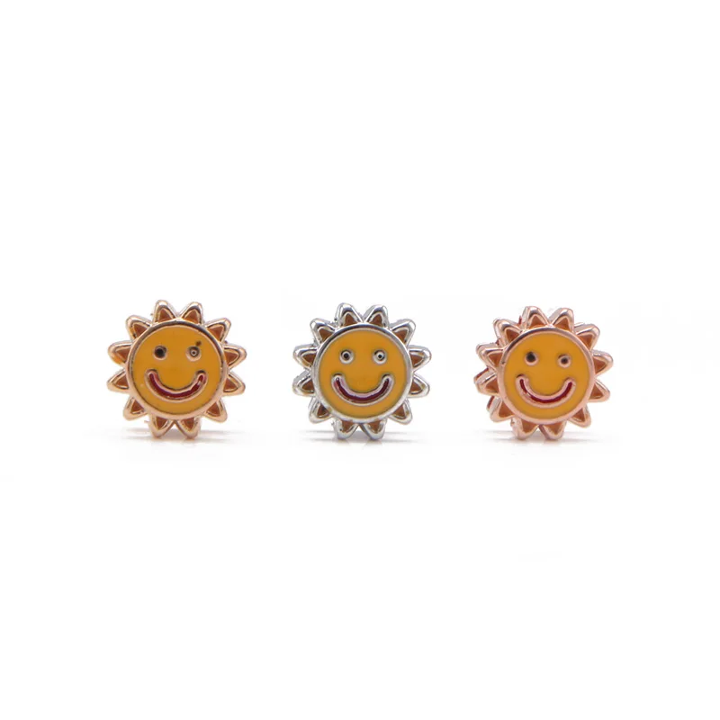 SANSHOOR Jewelry Little Sun Slide Charms подходит для 8 мм широкий сетчатый кожаный браслет женщин и