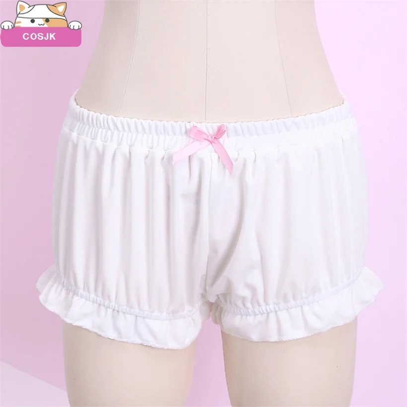 Японские шорты с тыквой Kawaii, милые шорты в стиле Лолиты с бантом для девушек, короткие женские шаровары для костюмированной вечеринки, летние шорты - Цвет: White