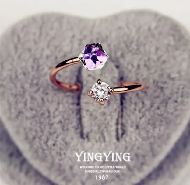 Классическое Обручальное кольцо в форме кубика с цветным кубическим цирконием Женское Обручальное кольцо с кубическим цирконием ювелирные изделия