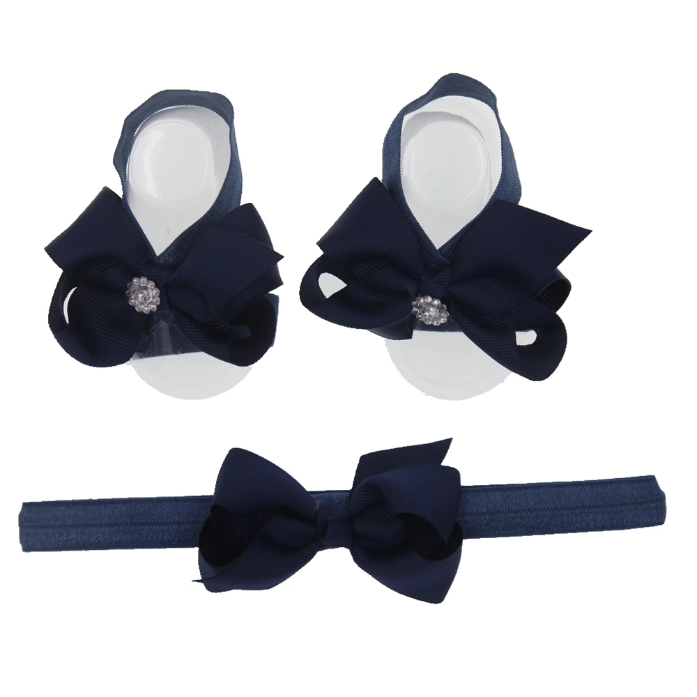 2018 головная повязка для новорожденных босоножек и повязок на голову комплект