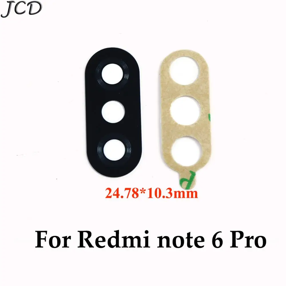 JCD задняя камера стеклянная крышка объектива для Xiaomi Redmi 6A note 6 Pro S2 Y2 2 3 4 4X 5 5A с Ahesive