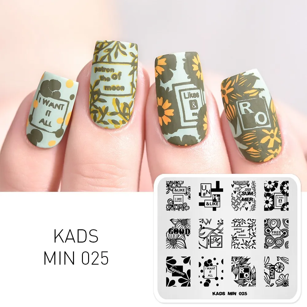 KADS Новое поступление мин штамп красивый шаблон &quotцветы&quot трафарет инструменты