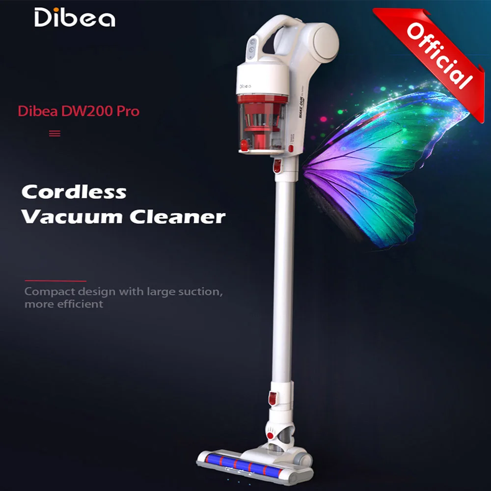 Dibea DW200 Pro пылесос домашний Автомобильный Ручной беспроводной 17000Pa всасывающий