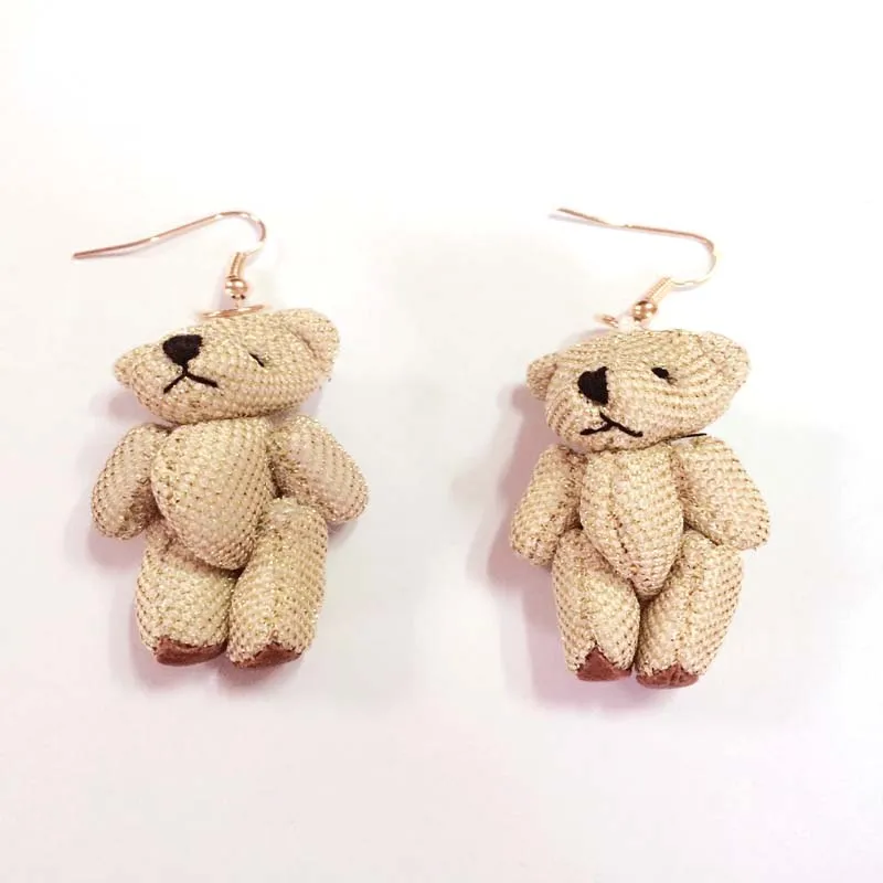 Дешевые серьги в виде медведя модные украшения милый новый дизайн