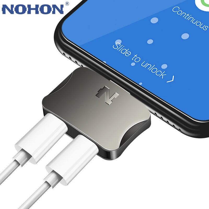Оригинальный штепсельный адаптер NOHON для 8 контактного к двойному контактному