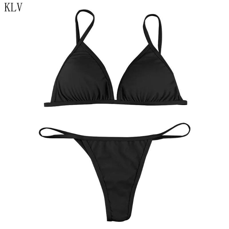 Женский комплект бикини размера плюс на бретелях v образный вырез бюстгальтер