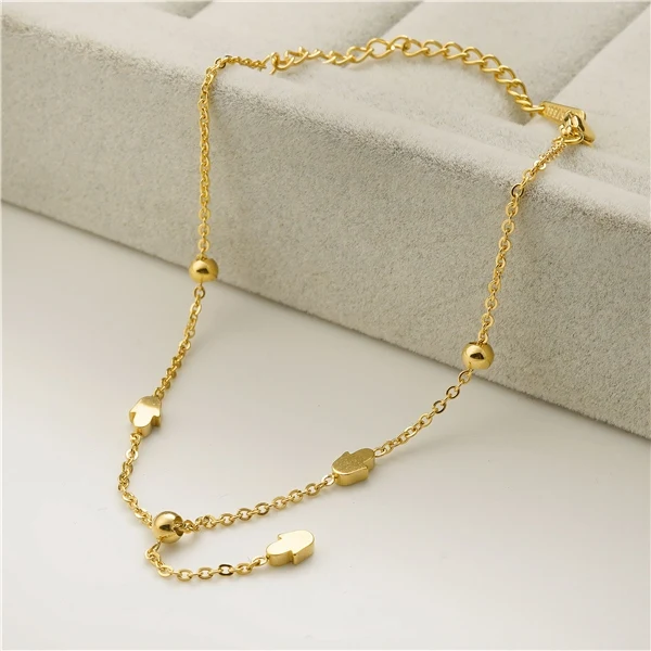 Gold Palm Брендовые браслеты-цепочки из нержавеющей стали, мини-медведь, бабочка, стрекоза, дельфин, пальмовое сердце, подвеска для девушек, браслеты для женщин, браслеты - Окраска металла: Gold Palm