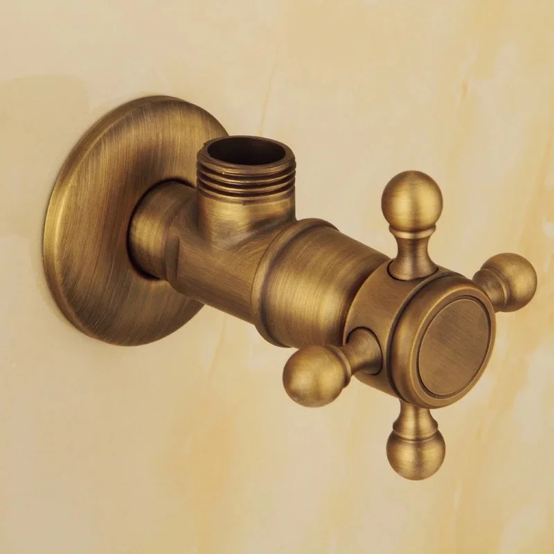 Бакала Бронзовый треугольный клапан управления водой античный кран водяной