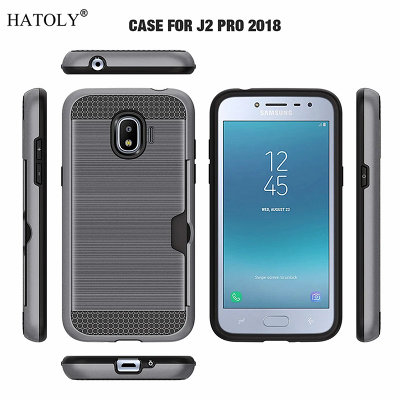 For Samsung Galaxy J2 Pro 2018 Cover Shockproof Brushed Armor Rugged Silicone Hard Phone Case for |