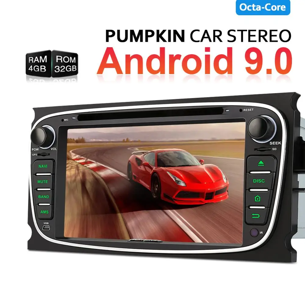 Тыква 2 Din 7 &quotAndroid 9 0 автомобильный DVD плеер GPS навигация Восьмиядерный стерео для