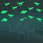 Декоративные Светящиеся Настенные наклейки в виде динозавра для детской комнаты, настенные украшения для дома, оригинальные и Мультяшные