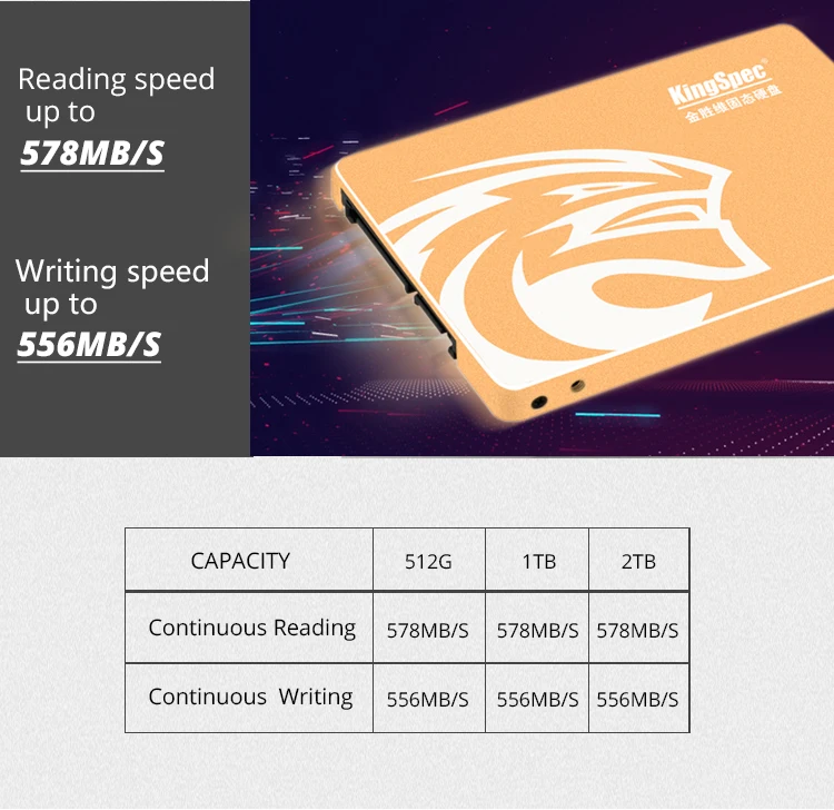 KingSpec SSD 1 ТБ 2 ТБ HDD 2,5 дюймов SATAIII жесткий диск HD SSD 500GB 512GB внутренний диско для ноутбуков настольных ПК