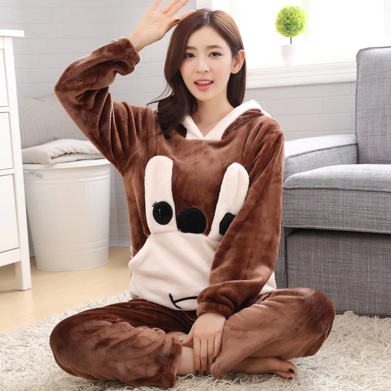 model 6 Большие размеры, L-6XL, 7XL, 8XL, зимние женские плотные фланелевые комплекты для сна, Женский комплект, коралловый флис, мужские большие пижамные комплекты с капюшоном - Цвет: model 6