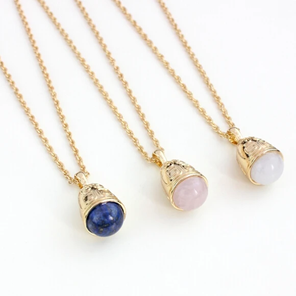 Женское ожерелье с подвеской из камня цветным покрытием|chain for women|chain brandstone pendant