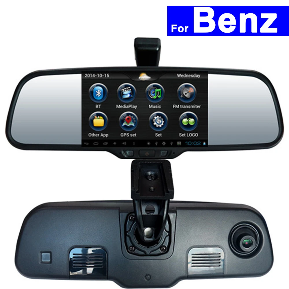 Автомобильное зеркало заднего вида Android DVR GPS Bluetooth WIFI для Mercedes-Benz Smart B200 A160 C E GLK