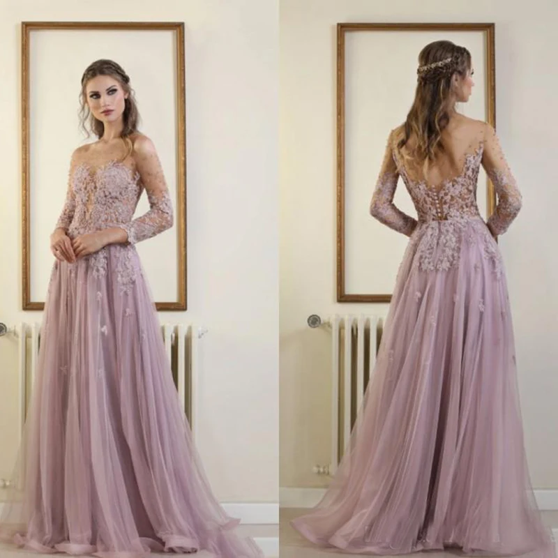 Винтажное платье Elie Saab сиреневое вечернее для выпускного вечера со шлейфом и