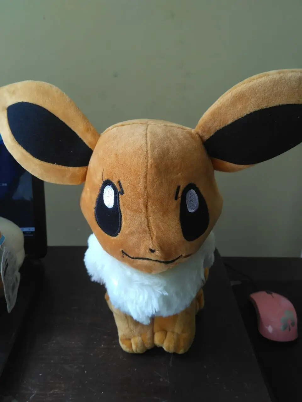 Большой 30 см аниме приседание Eevee плюшевая игрушка Jolteon Мягкая кукла