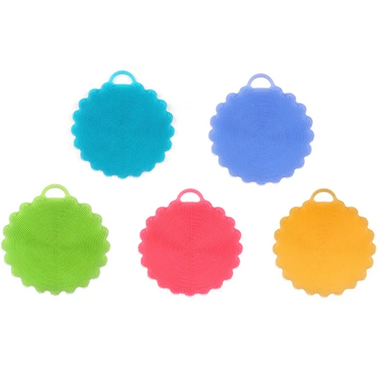 

Flower-shaped Cleaning Appliance Brush Dish Scouring Pad Cleaning Brush Multifunction Cleaning Brush Silicone Scouring Kitchen