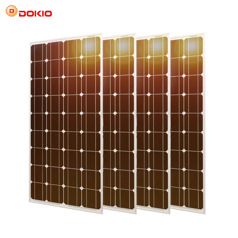 4pcs Dokio 100 Вт монокристаллическая солнечная панель для дома/RV/лодки 36 высокоэффективные элементы 200 Вт 300 Вт 1000 Вт комплект солнечных панелей 25 лет жизни - Цвет: 4pcs
