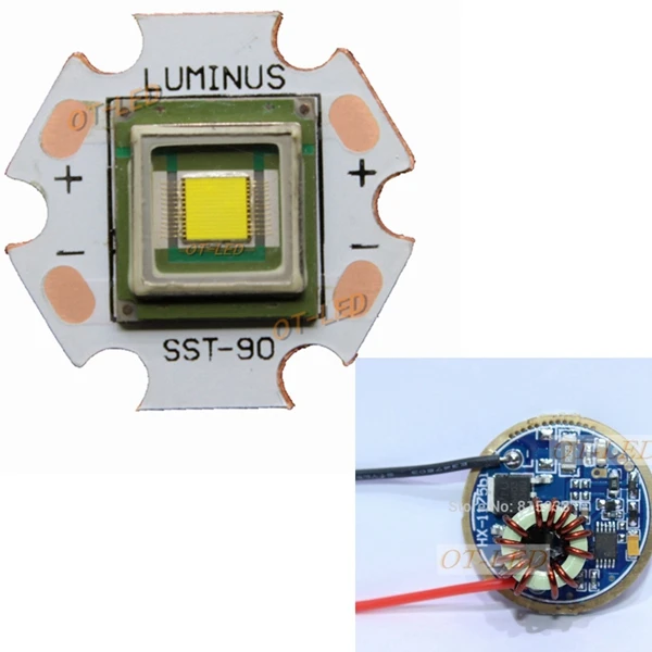 1 шт. Luminus SBT-90 30 Вт светодиодный излучатель 2500LM белый 6500 к модуль PCB 20 мм медь+ SBT-90 светодиодный драйвер - Испускаемый цвет: LED AND DRIVER